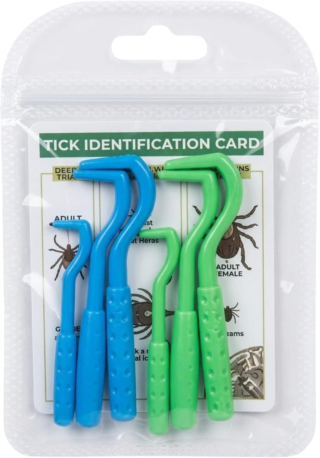 Tick Removal Tool Kit – 6-Pack for Humans and Pets | Includes Tick Identification Card | Safe and Effective Tick Removal for Dogs and Cats
