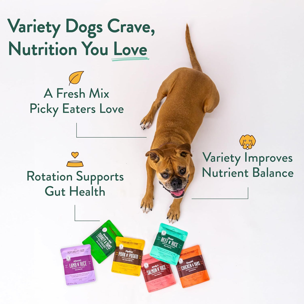 Deliciously Nutritious: Portland Pet Food Company Fresh Human-Grade Dog Food Topper & Meal Variety Pack (5 Pack)