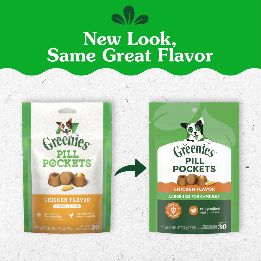 Pill Pockets for Dogs - Natural Soft Chicken Treats, Capsule Size, 30 Count