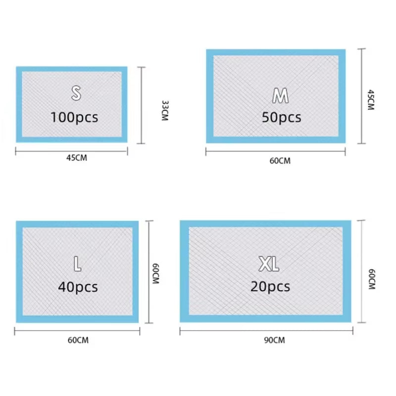 Absorbent Disposable Pet Diaper Pads for Dog Training - Quick Dry, Odor-Control, Available in Multiple Quantities