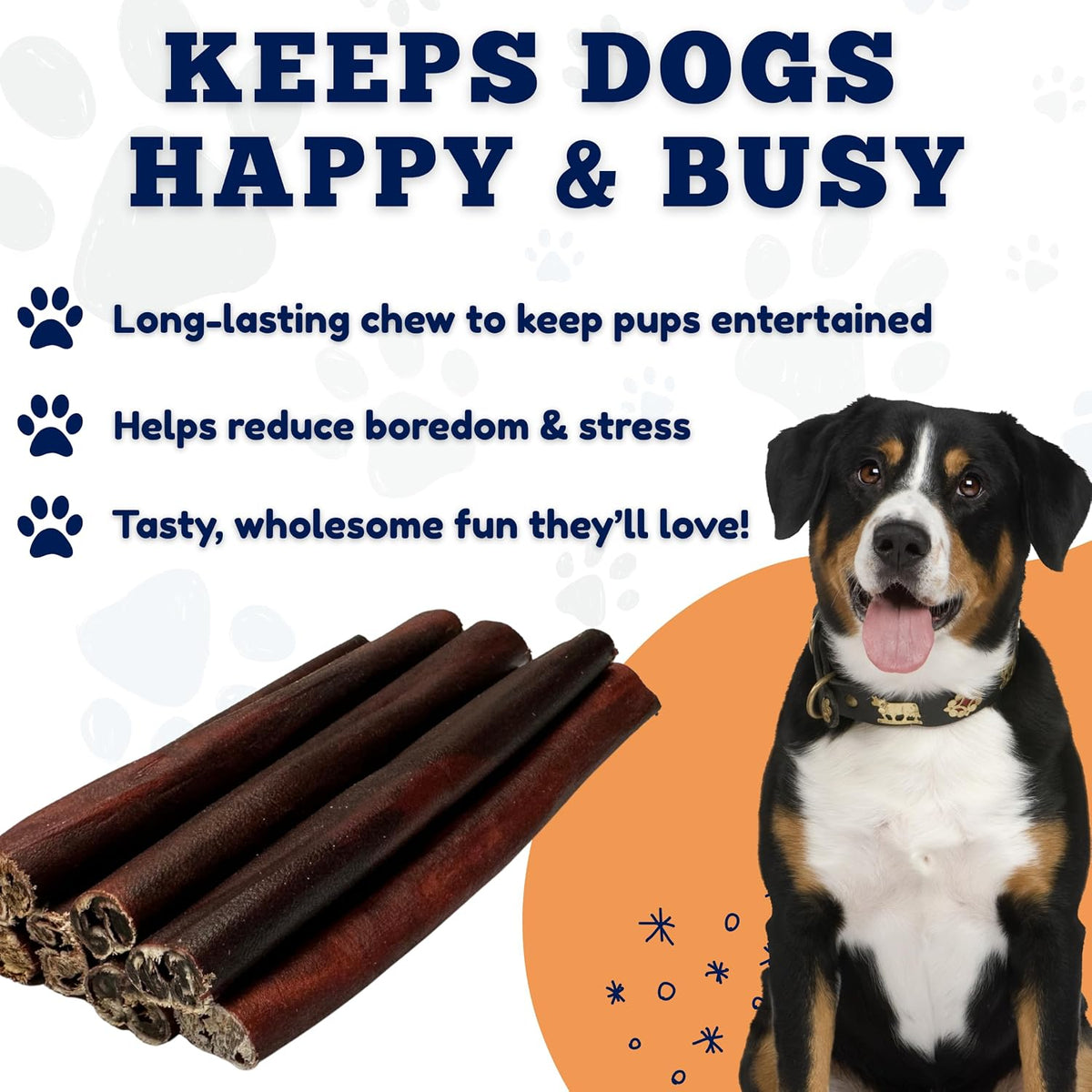 Collagen Dental Chews for Dogs - 6" Sticks, 50 Count