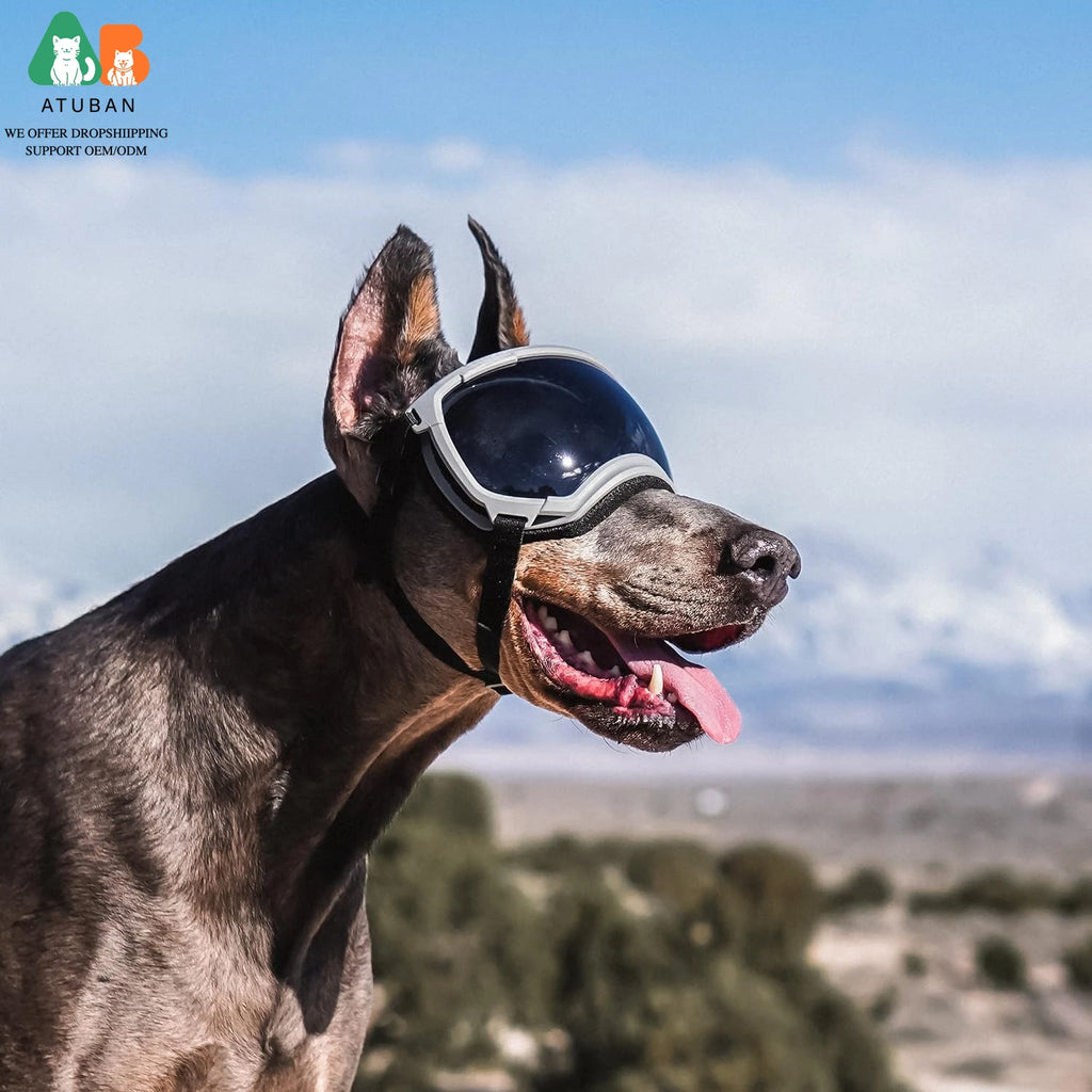 Dog Sunglasses with UV Protection and Adjustable Strap - Ski Goggles for Pets