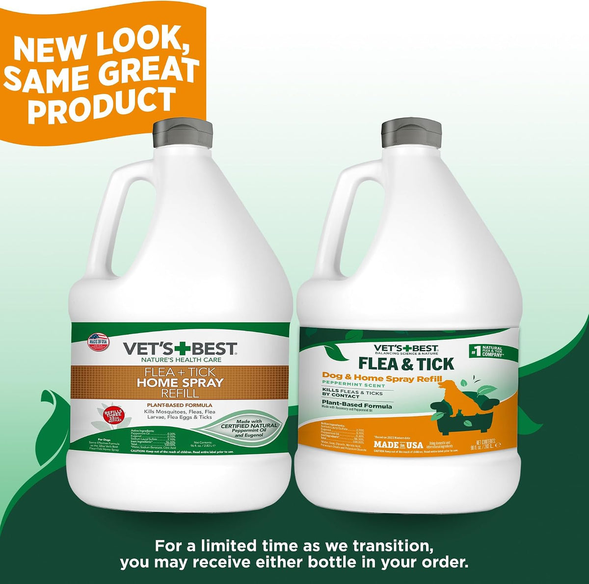 Natural Flea and Tick Indoor Home Spray Refill for Dogs, 96 oz