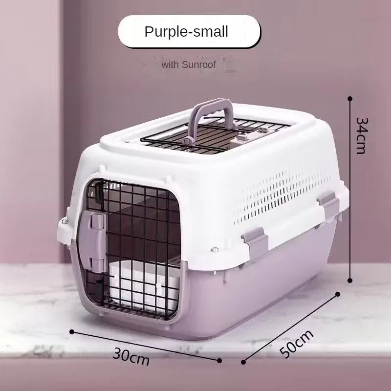 Durable Ventilated Pet Airline Transport Box - Multi-Purpose Dog and Cat Carrier