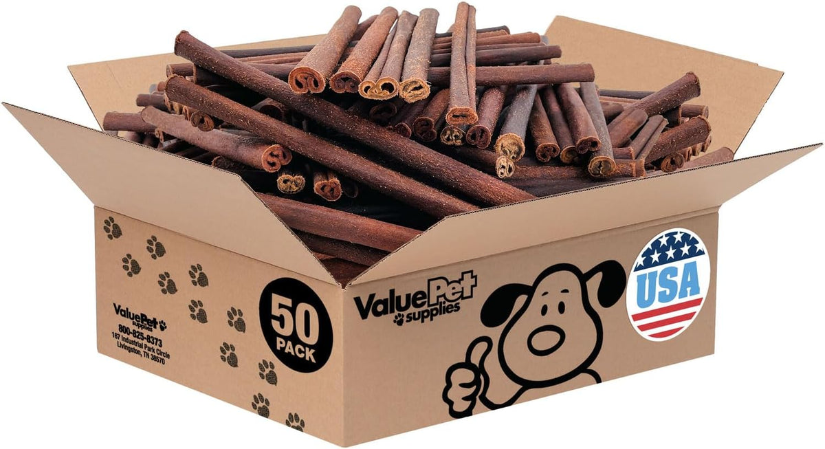 USA Beef Collagen Dog Chews, 12-Inch Thick Sticks, 50 Count
