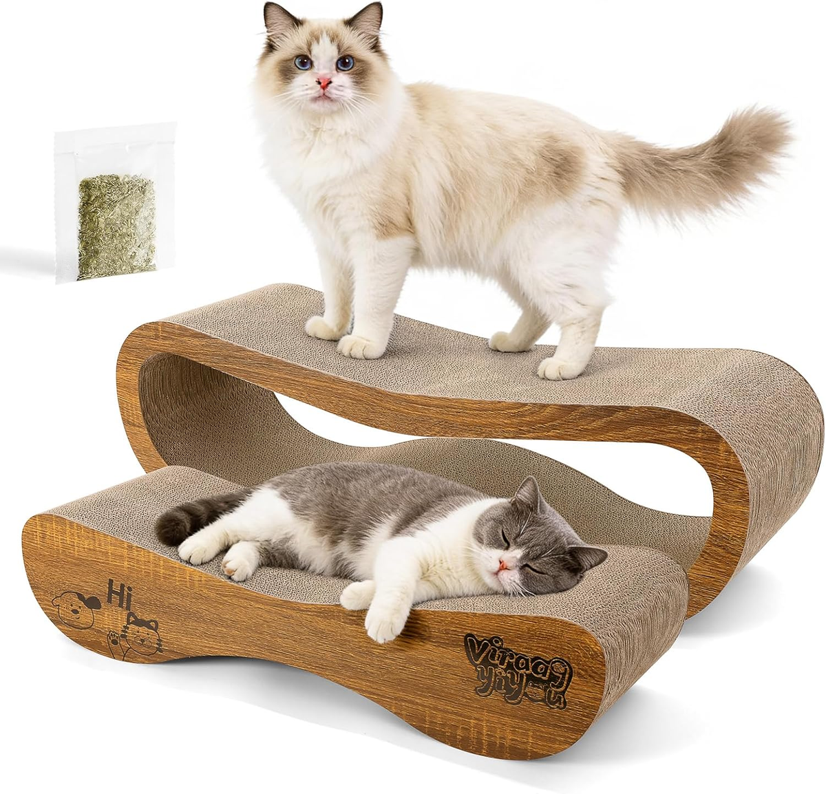 2-in-1 Cat Scratcher Pad for Indoor Cats