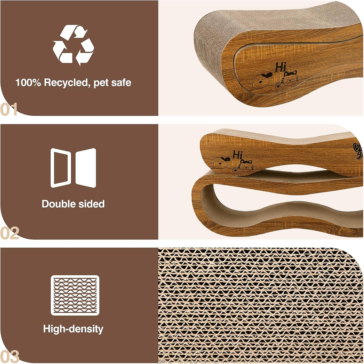 2-in-1 Cat Scratcher Pad for Indoor Cats