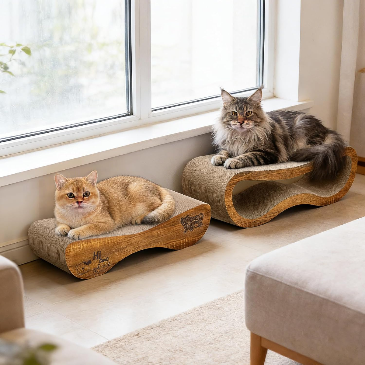 2-in-1 Cat Scratcher Pad for Indoor Cats