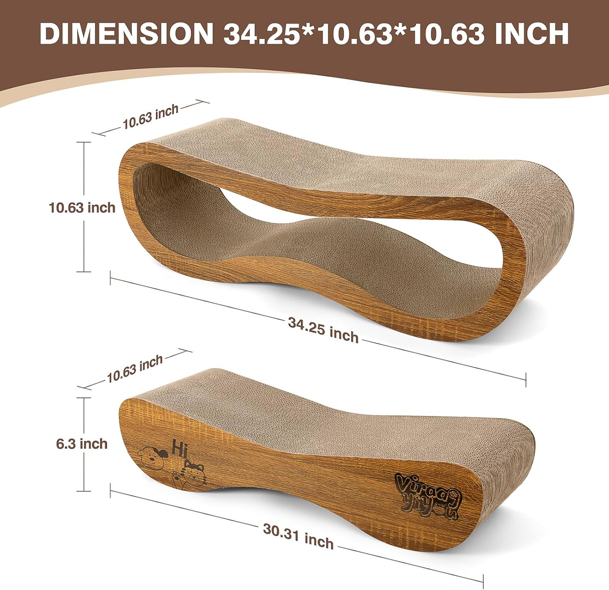 2-in-1 Cat Scratcher Pad for Indoor Cats