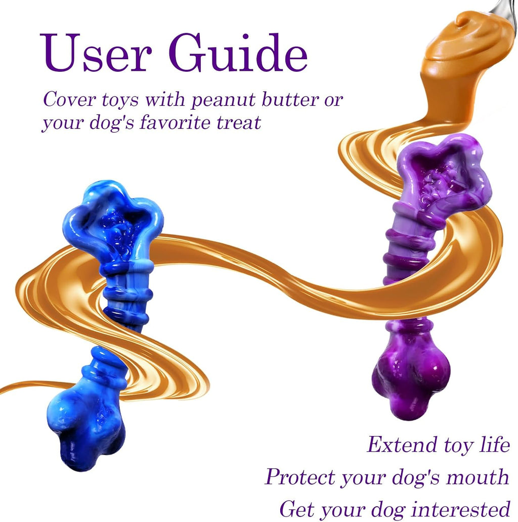 Indestructible Dog Chew Toys - 2-Pack for Aggressive Chewers (25-75 lbs)
