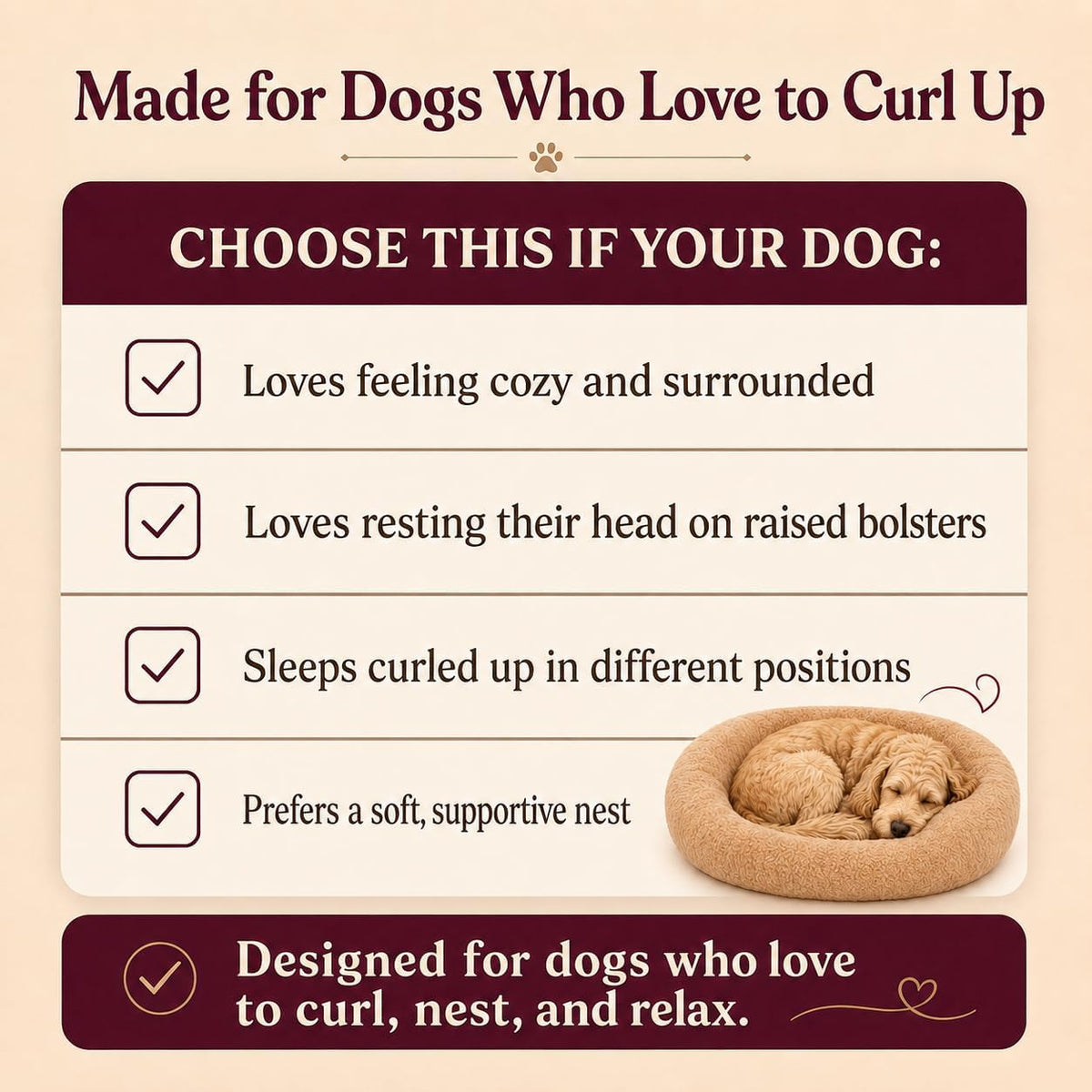 Orthopedic Memory Foam Donut Bed for Small Dogs - Cooling and Washable Design