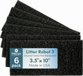 Activated Litter Robot 3 Carbon Filters - Pre-Cut Activated Charcoal Replacement Filters for Odor Control and Dust Reduction - 6-Pack - Made in the USA - Dimensions: 3.5” x 10”
