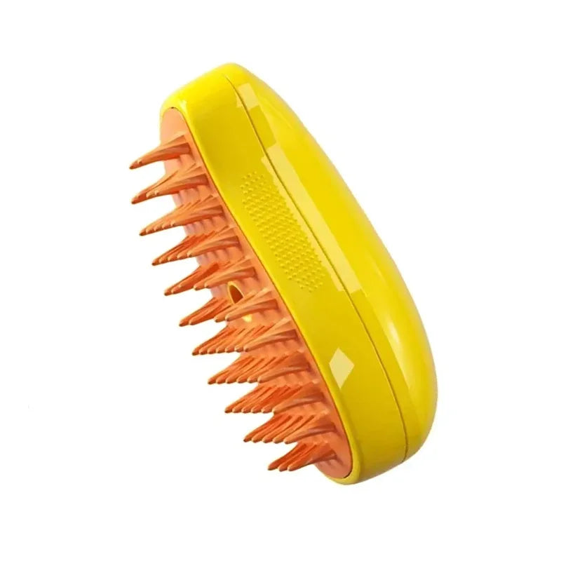 Electric Pet Grooming Brush with Water Spray for Cats - Soft Silicone Depilation and Bathing Supplies