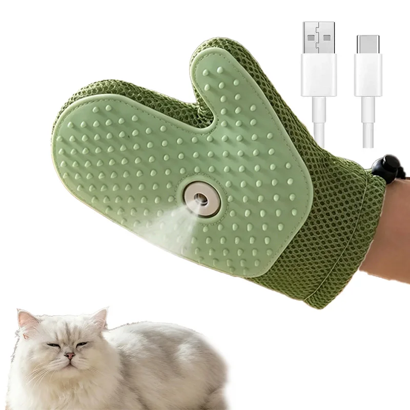 3-in-1 Electric Pet Grooming Brush with Steam and Spray Function for Cats and Dogs - Hair Removal and Massage Comb