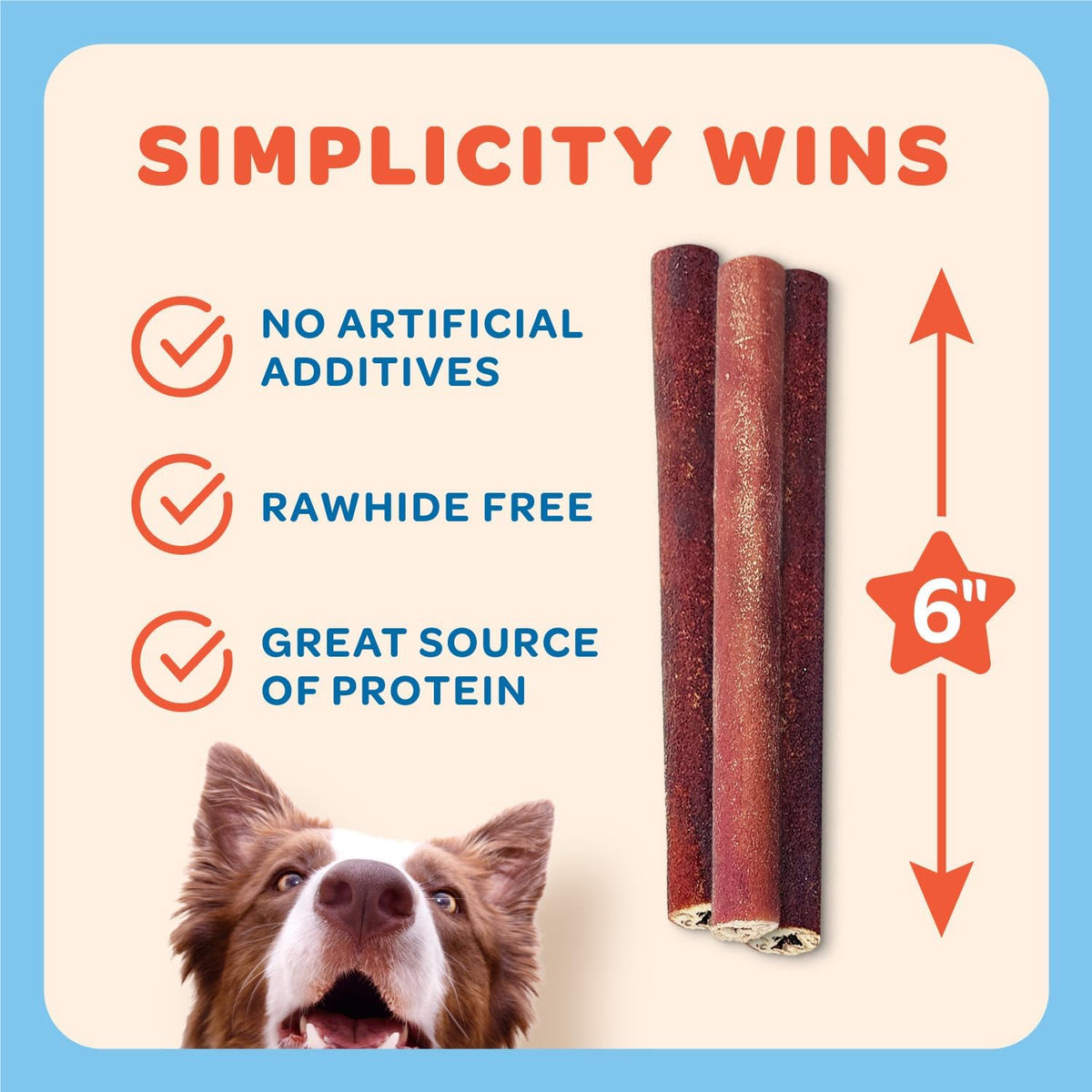 Premium USA Beef Collagen Chews for Dogs – Single Ingredient, 30 Long-Lasting Sticks
