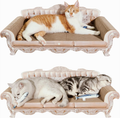 31.5-Inch Extra Large Cat Scratching Sofa with Durable Cardboard Lounge Bed