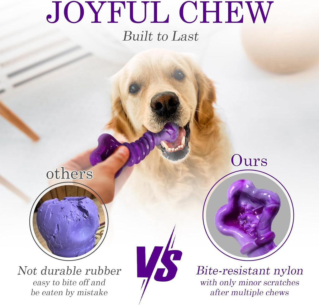 Indestructible Dog Chew Toys - 2-Pack for Aggressive Chewers (25-75 lbs)