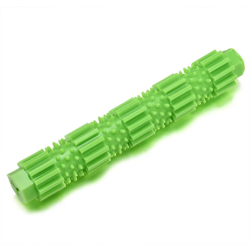 Durable Rubber Dog Chew Toy for Aggressive Chewers - Treat Dispensing and Teeth Cleaning with Squeaking Feature