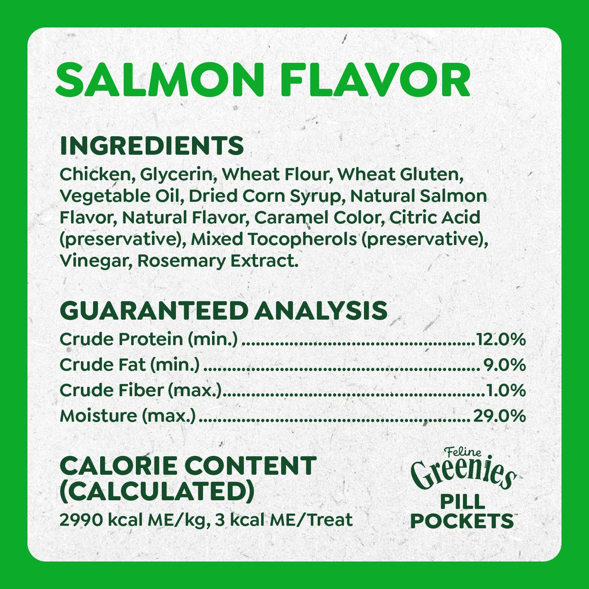 Feline Salmon Flavor Pill Pockets for Cats - Soft Treats, 3 Oz Pouch (85 Count)