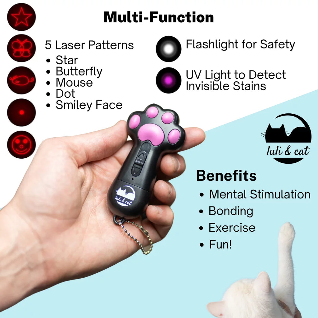 USB Rechargeable Cat Laser Toy - Interactive Gift Set for Cat Enthusiasts