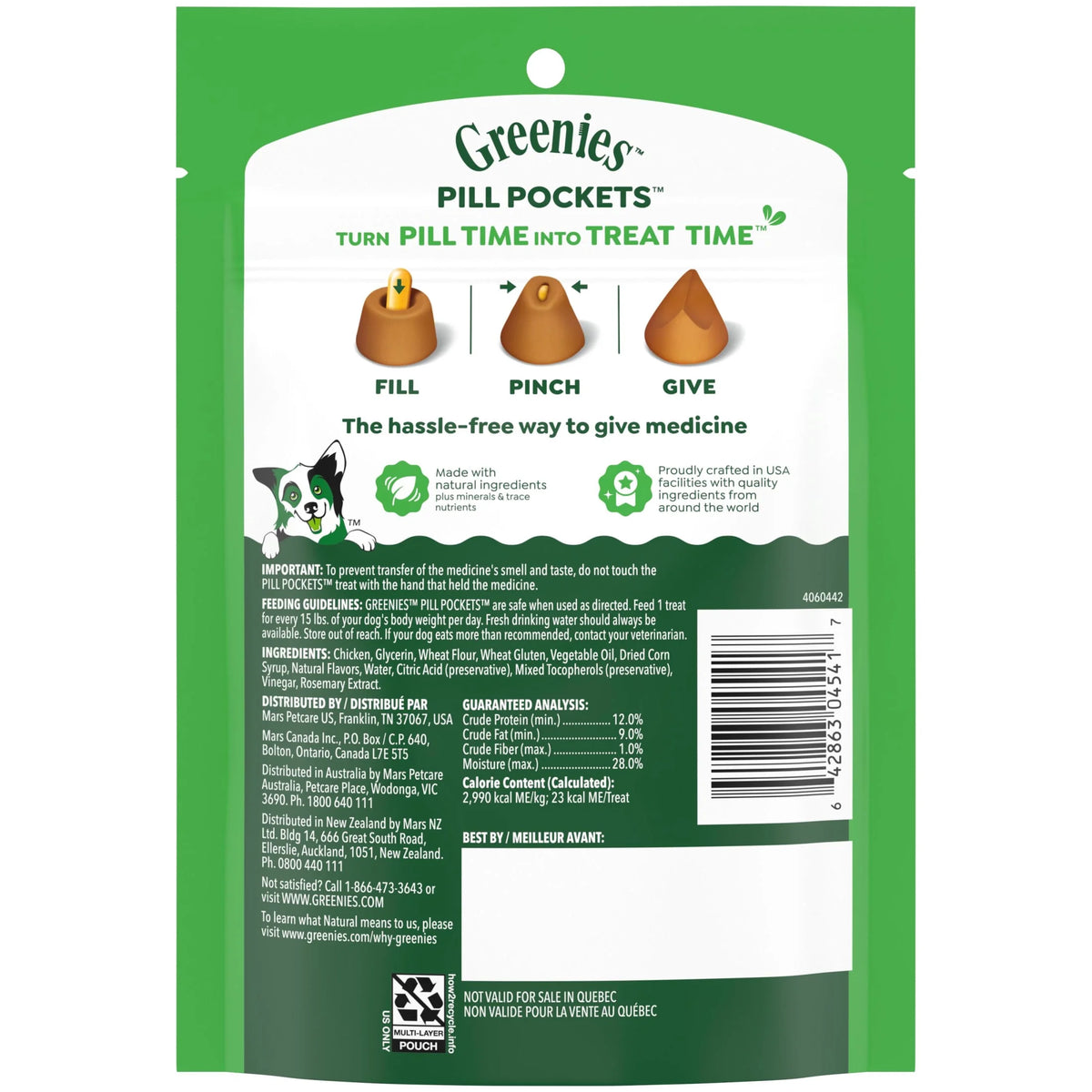 Pill Pockets for Dogs - Natural Soft Chicken Treats, Capsule Size, 30 Count