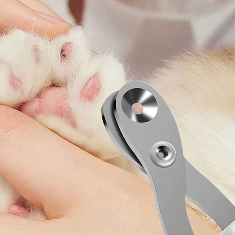 Professional Circular Hole Cat Nail Scissors and Dog Nail Clippers for Pet Grooming - Ideal for Small Dogs