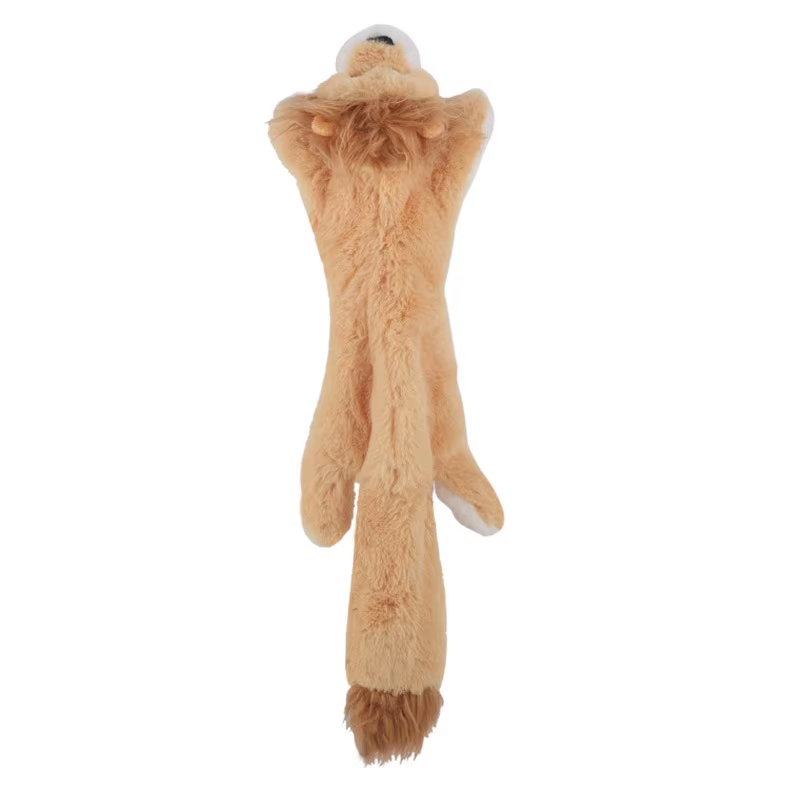 18-Inch Plush Simulated Animal Dog Chew Toy — Durable Squeaky Crinkle Stuffed Animal