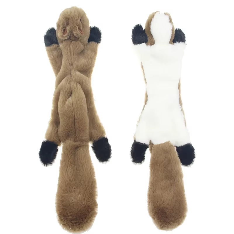18-Inch Plush Simulated Animal Dog Chew Toy — Durable Squeaky Crinkle Stuffed Animal