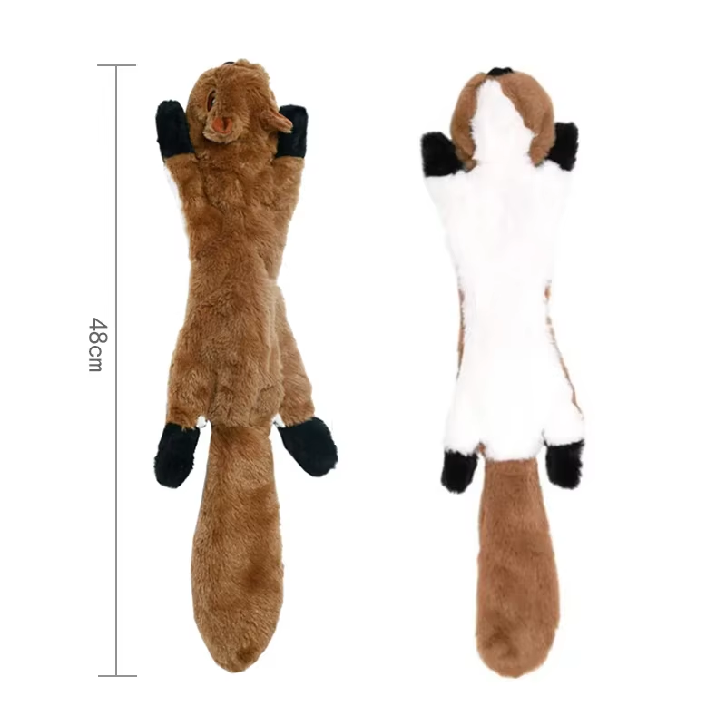 18-Inch Plush Simulated Animal Dog Chew Toy — Durable Squeaky Crinkle Stuffed Animal