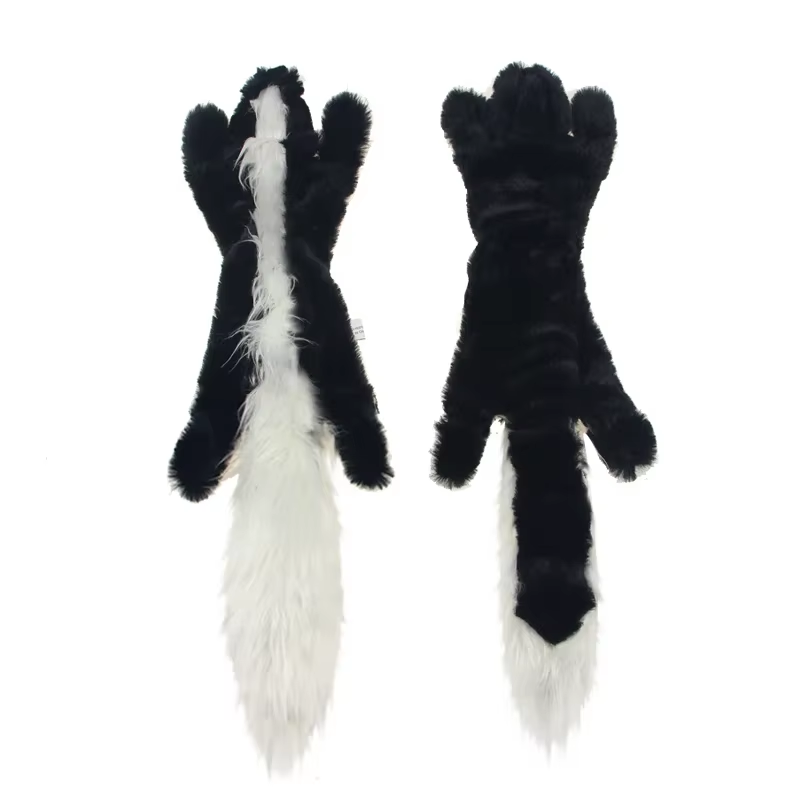 18-Inch Plush Simulated Animal Dog Chew Toy — Durable Squeaky Crinkle Stuffed Animal