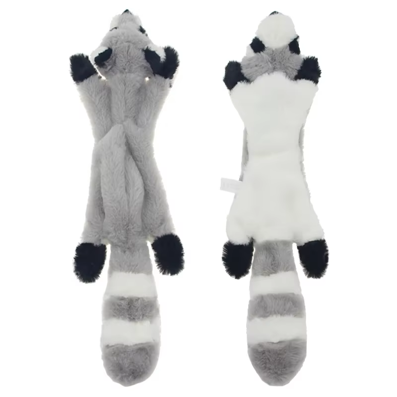 18-Inch Plush Simulated Animal Dog Chew Toy — Durable Squeaky Crinkle Stuffed Animal