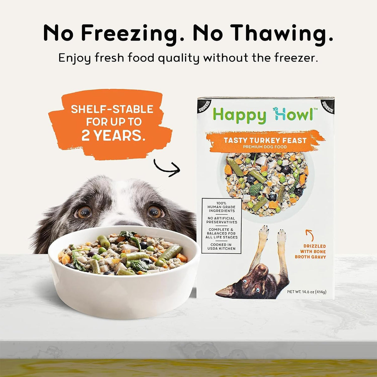 Gourmet Turkey Feast Dog Food Sample Pack, Human-Grade, 3 x 14.6 oz