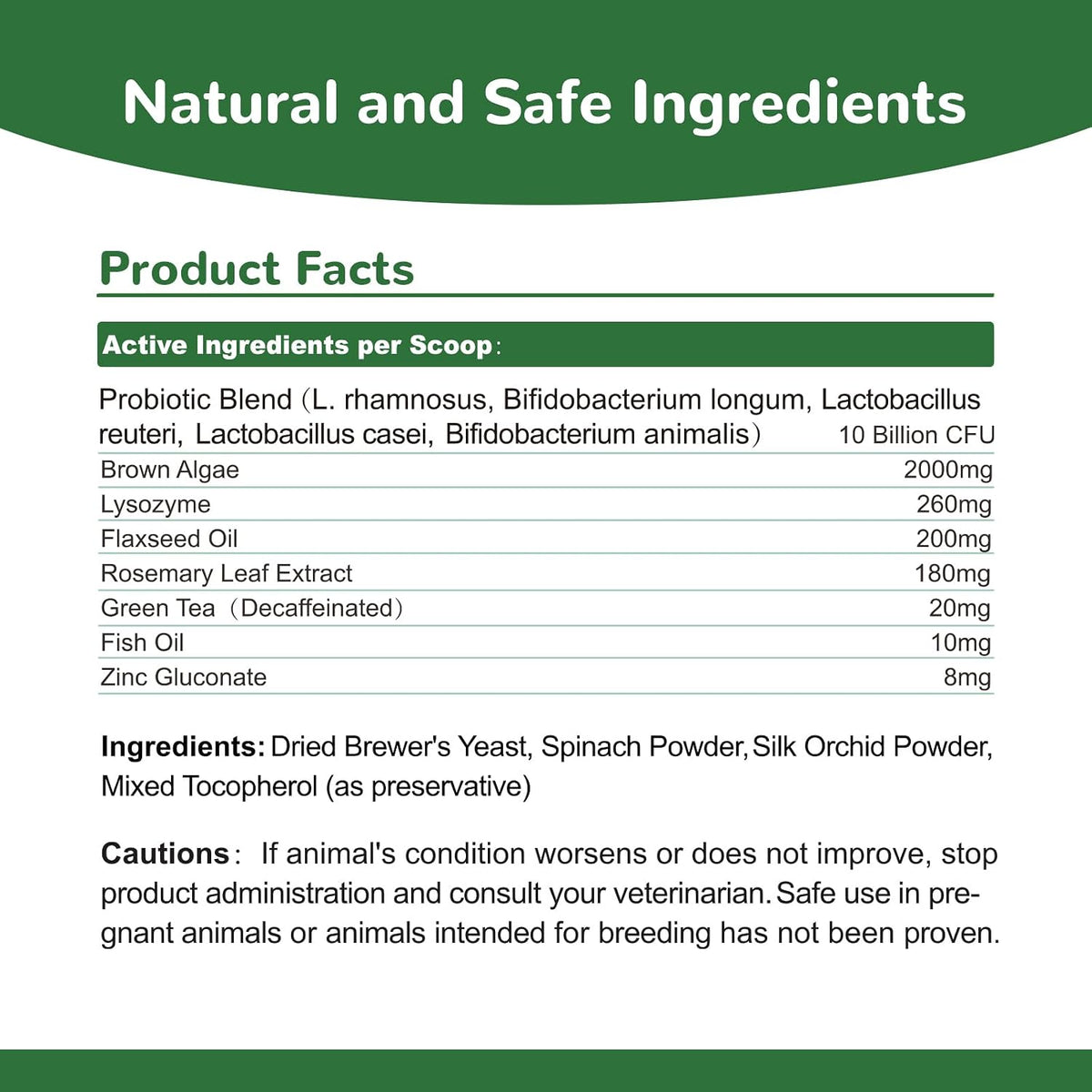 Dog Dental Powder for Teeth Cleaning, Fresh Breath, Tartar and Plaque Removal, Natural Plant Blend with Probiotics, 150g