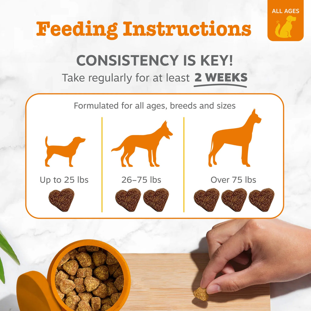 Vet Strength Chicken & Harvest Vegetables Flavor Pre, Post, and Probiotic Bites for Dogs, 90 Count