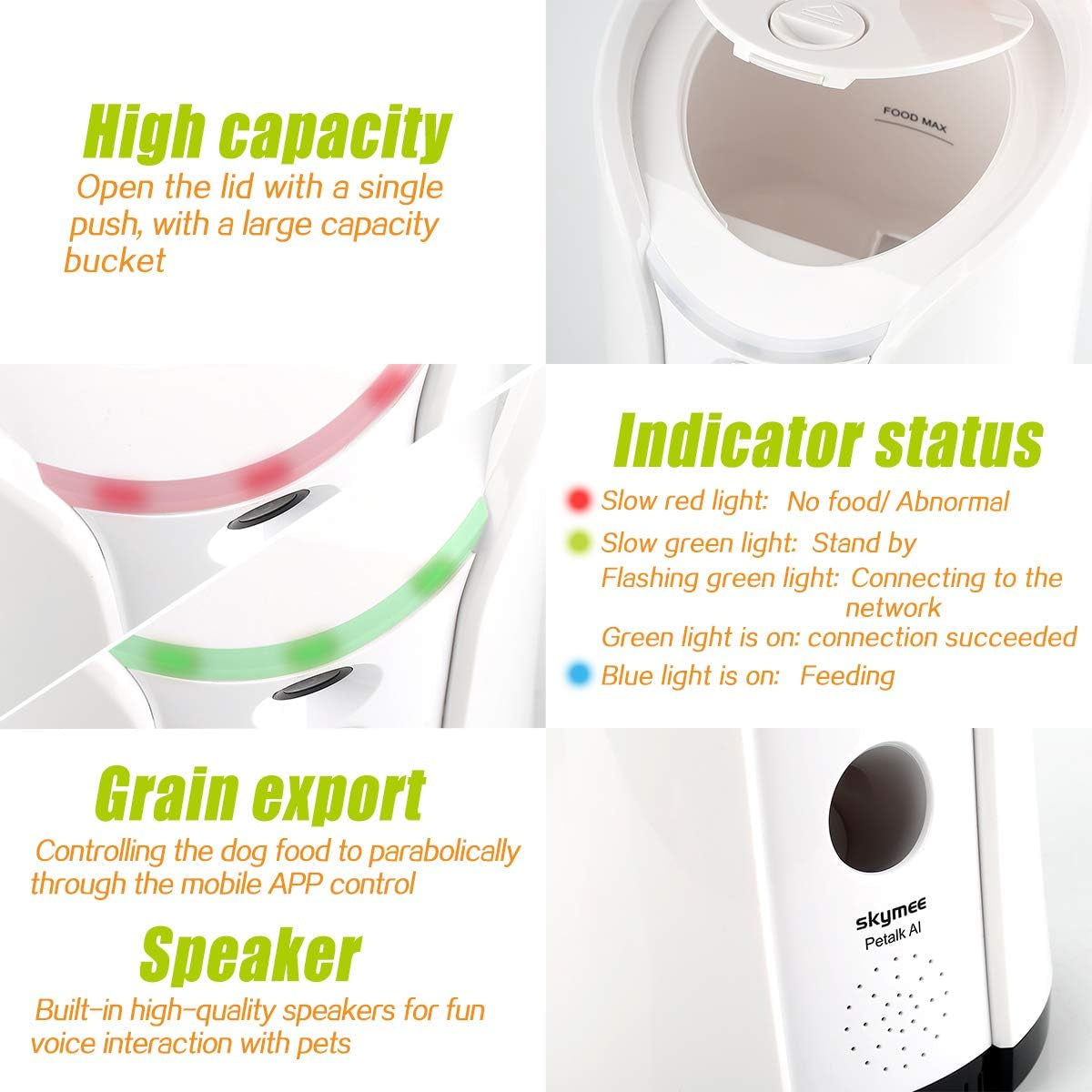 SM-02 Remote Pet Camera with Treat Dispenser, Two-Way Audio, Night Vision, and Alexa Compatibility