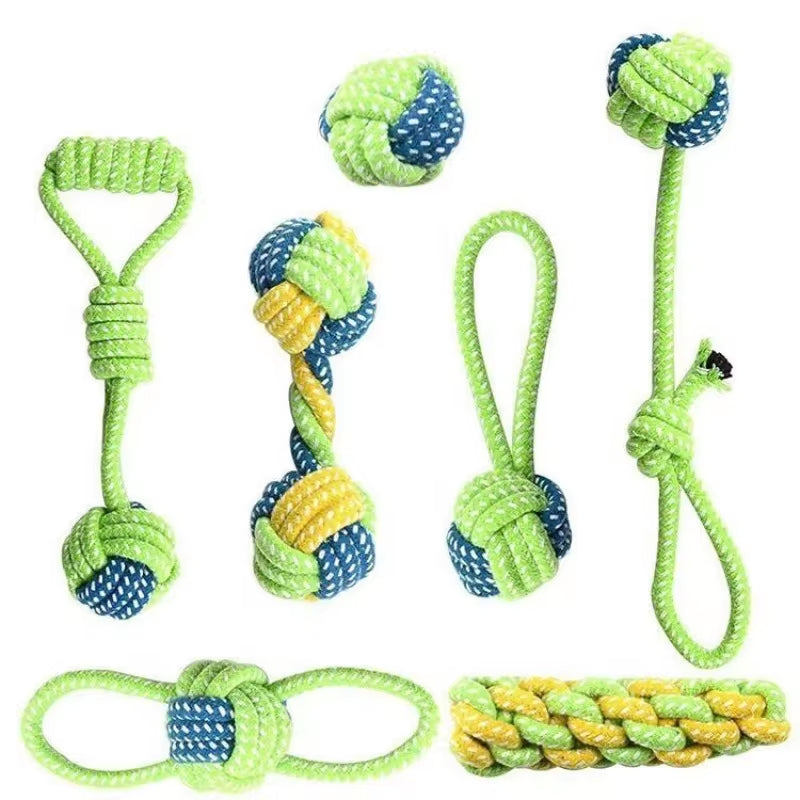 Interactive Cotton Rope Dog Toys - Mini Ball and Chew Accessories for Large and Small Dogs