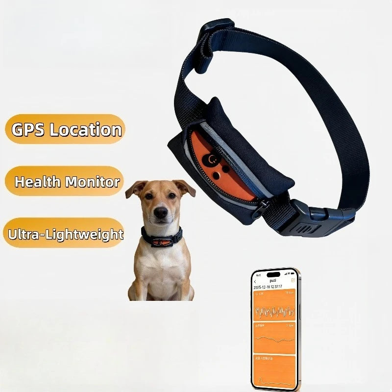 Advanced Waterproof GPS Pet Tracker with Integrated Walkie Talkie and Health Monitoring Features for Dogs and Cats
