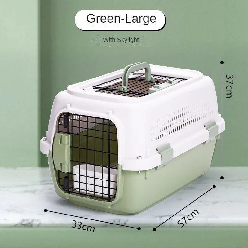 Durable Ventilated Pet Airline Transport Box - Multi-Purpose Dog and Cat Carrier
