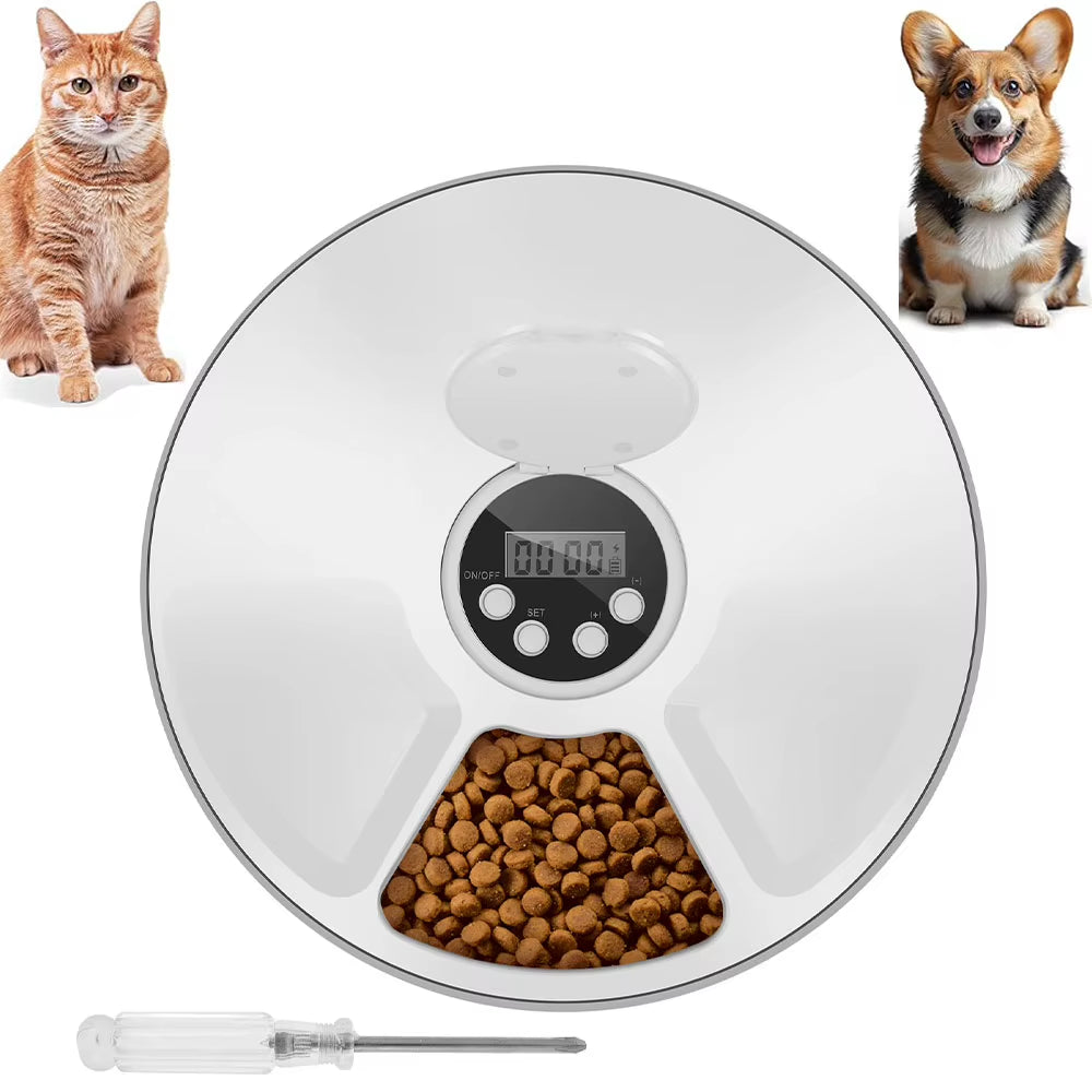 Pet Automatic Timing Feeder Intelligent Pet Feeder with Timer 6 Meals Pet Dry Wet Food Dispenser Automatic Pet Bowl Supplies