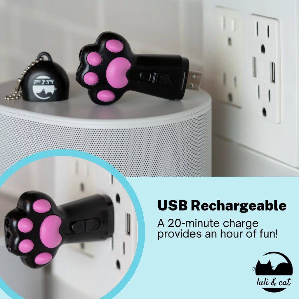 USB Rechargeable Cat Laser Toy - Interactive Gift Set for Cat Enthusiasts