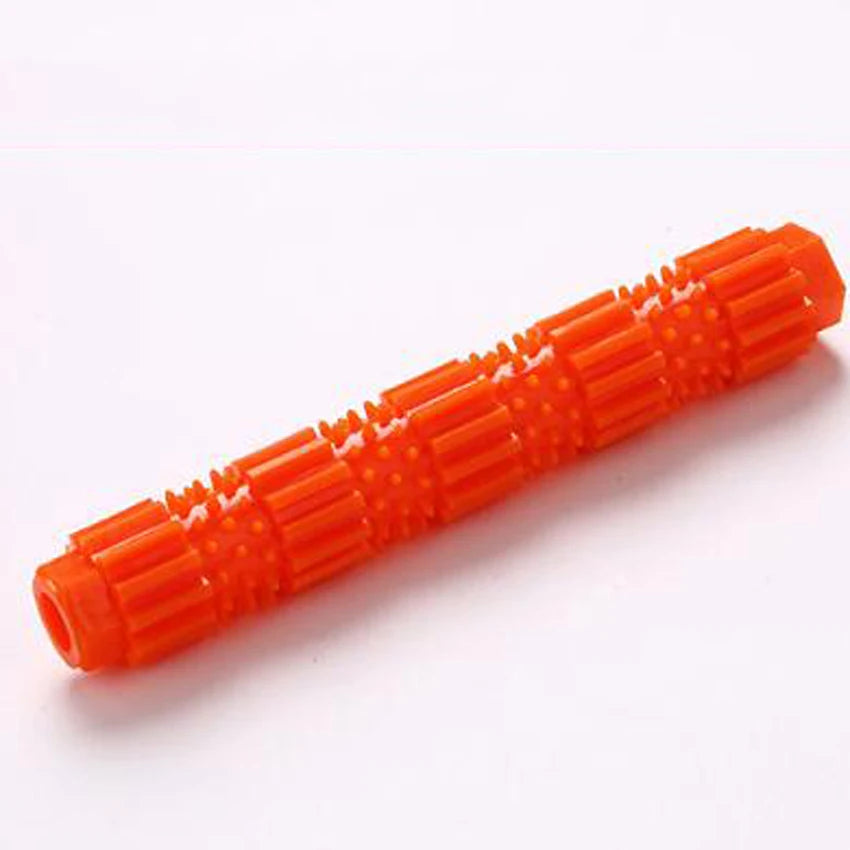 Durable Rubber Dog Chew Toy for Aggressive Chewers - Treat Dispensing and Teeth Cleaning with Squeaking Feature
