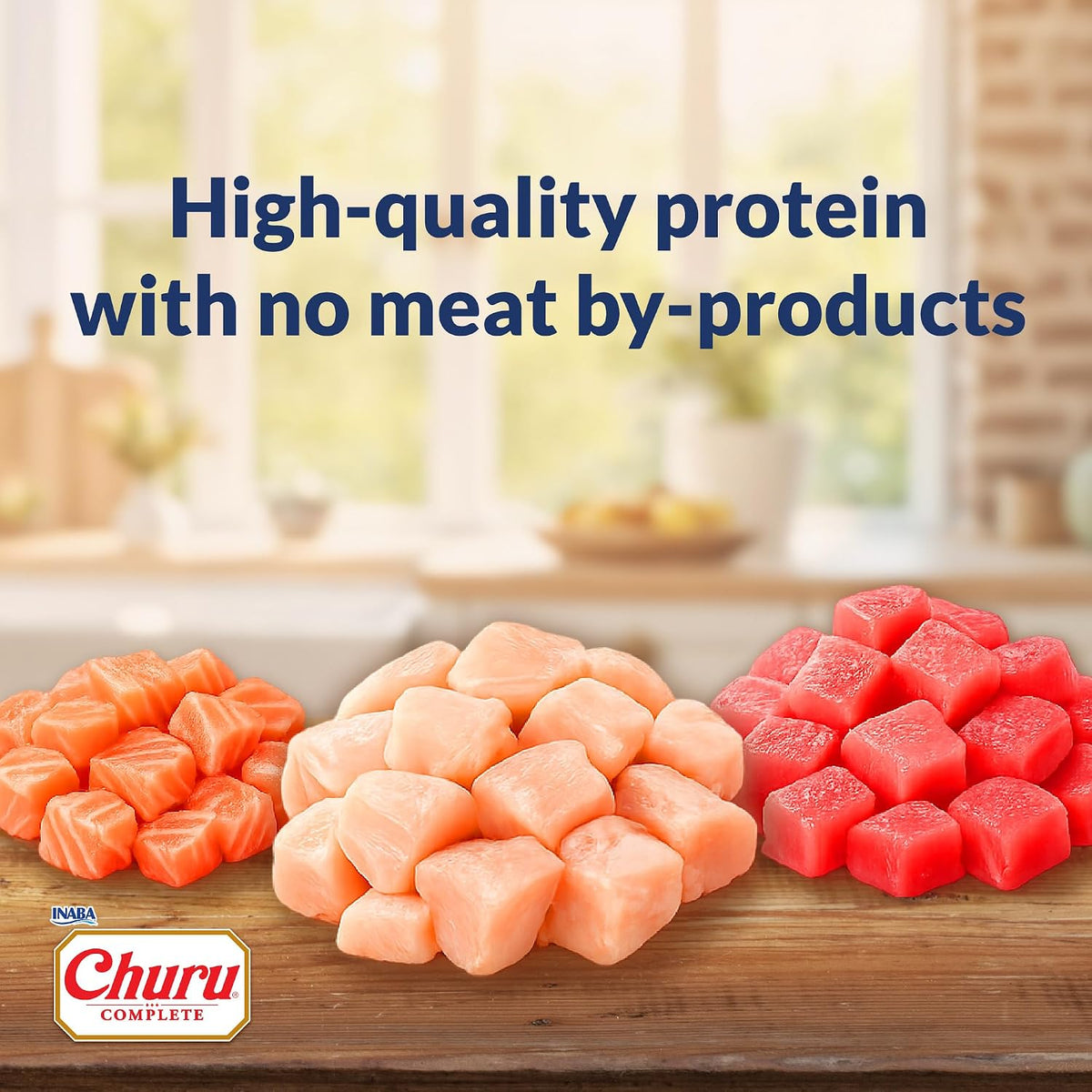 Churu Complete Grain-Free Cat Pate, High Protein & Moisture, Wet Cat Food with Fish Oil, Chicken with Cheese Recipe, 1.76 oz Pouch, Pack of 12