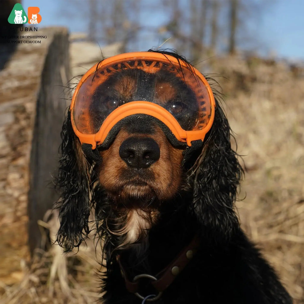 Dog Sunglasses with UV Protection and Adjustable Strap - Ski Goggles for Pets