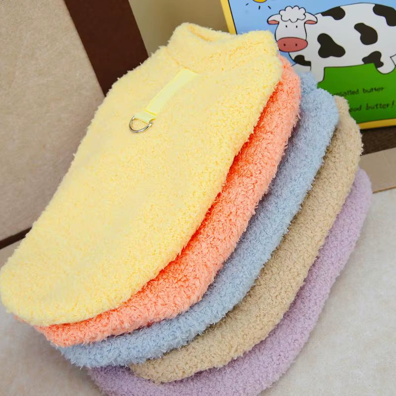 Premium Winter Plush Dog Sweater - Soft Jacket for Small to Medium Dogs and Cats, Ideal for Chihuahuas and Teddy Breeds