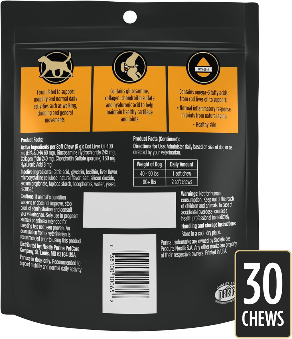 Purina Pro Plan Joint Care Supplements for Large Breed Dogs, 30 Count