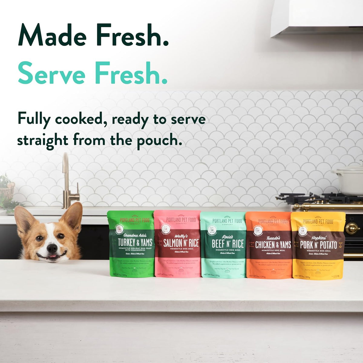 Deliciously Nutritious: Portland Pet Food Company Fresh Human-Grade Dog Food Topper & Meal Variety Pack (5 Pack)