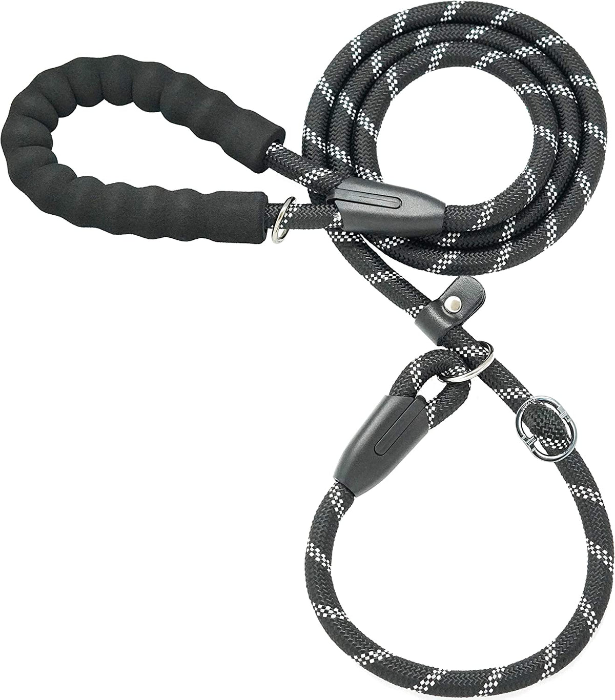 Durable 1/2" x 6 FT Black Slip Lead Dog Leash