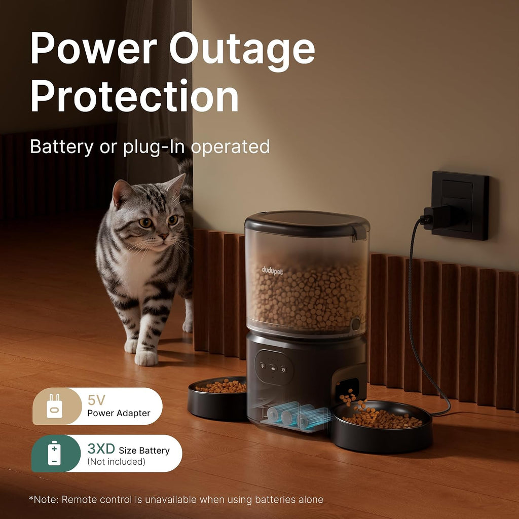 Revolutionary Automatic Dual Cat Feeder with 5G Wi-Fi App Control for Effortless Mealtime Management