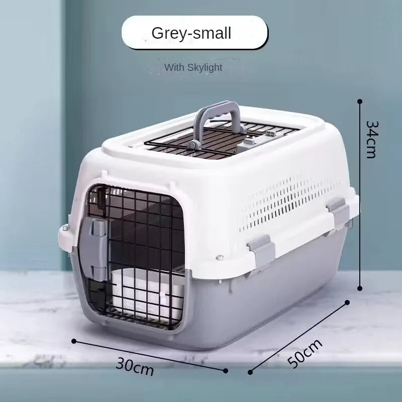 Durable Ventilated Pet Airline Transport Box - Multi-Purpose Dog and Cat Carrier