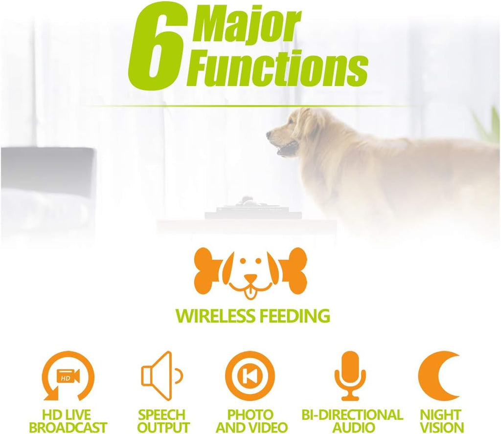 SM-02 Remote Pet Camera with Treat Dispenser, Two-Way Audio, Night Vision, and Alexa Compatibility